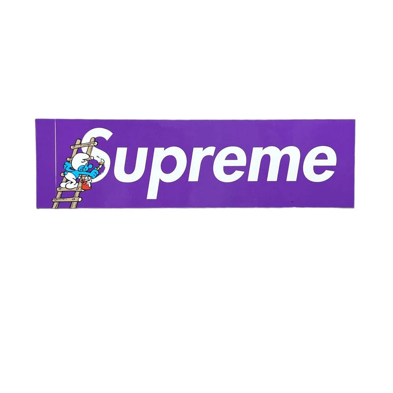 Supreme Smurf Box Logo Sticker Purple