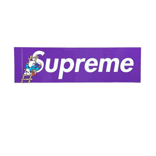 Supreme Smurf Box Logo Sticker Purple