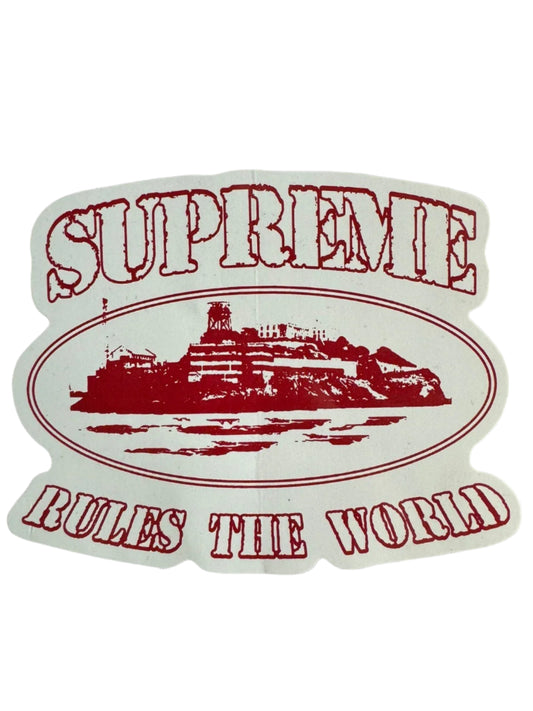 Supreme Corteiz Rules The World Sticker Red FW23