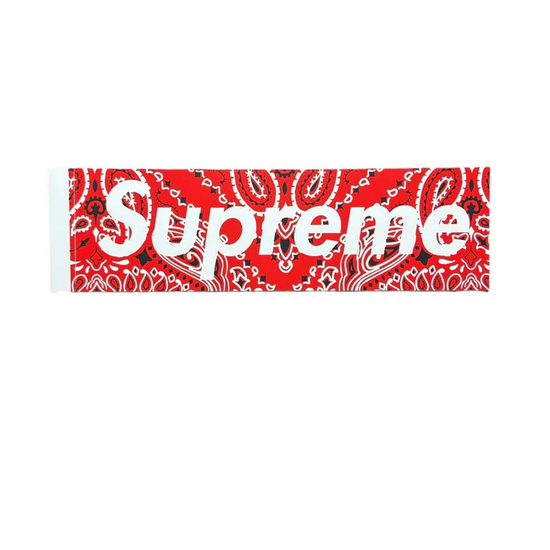 Supreme Paisley Bandana Box Logo Sticker Red 2006