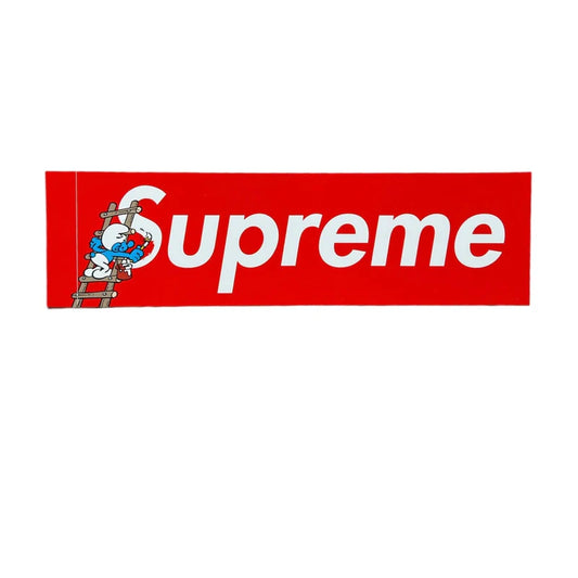Supreme Smurf Box Logo Sticker Red