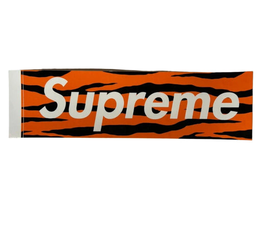 Supreme Zebra Box Logo Sticker Orange SS11
