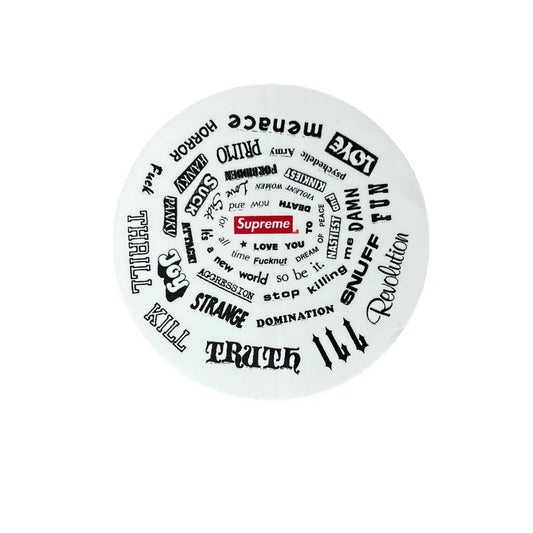 Supreme Spiral Sticker White SS21