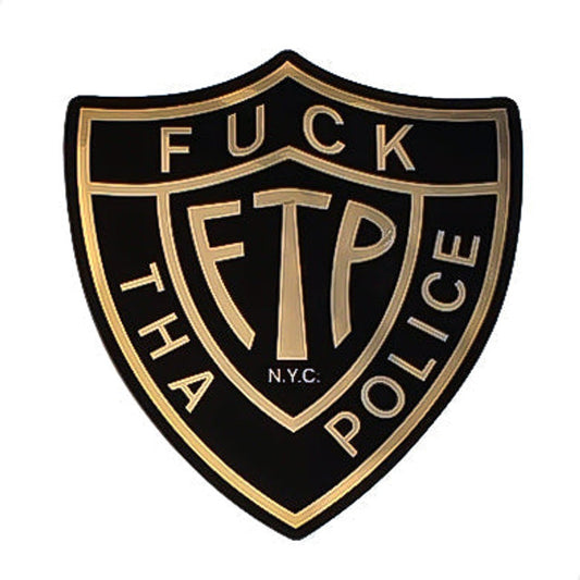 Supreme Fuck Tha Police Sticker Black 2005