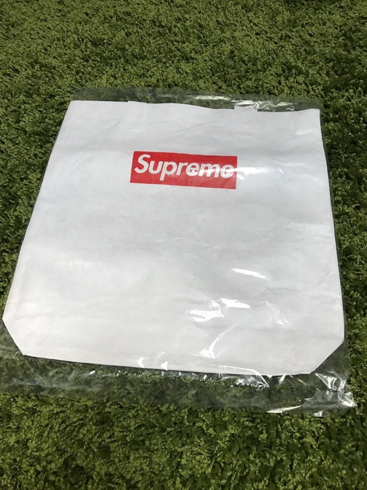 Supreme F/W 2015 Tote Bag Tyvek Paper Red Box Logo