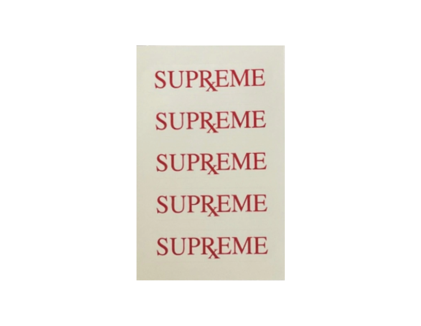 Supreme Rx White Mini Sticker FW25
