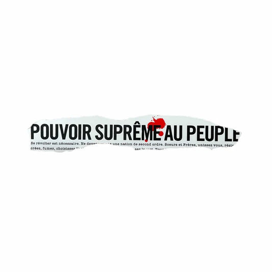 Supreme Newspaper Au Peuple Sticker SS19